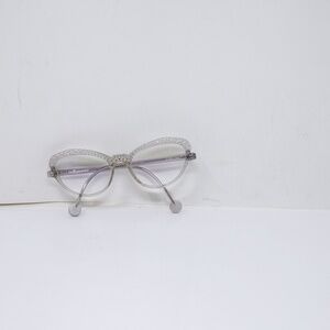 L.A. Eyeworks Kleio 119 Clear Rim Cat Eye Textured Frame Reading Glasses